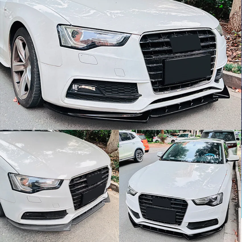 아우디 A4 S4 B8.5 Sline 2013-2016 앞 범퍼 스포일러 카나드 스플리터 립 하부 서라운드 가드 프로텍터 블레이드 트림 자동차 부품