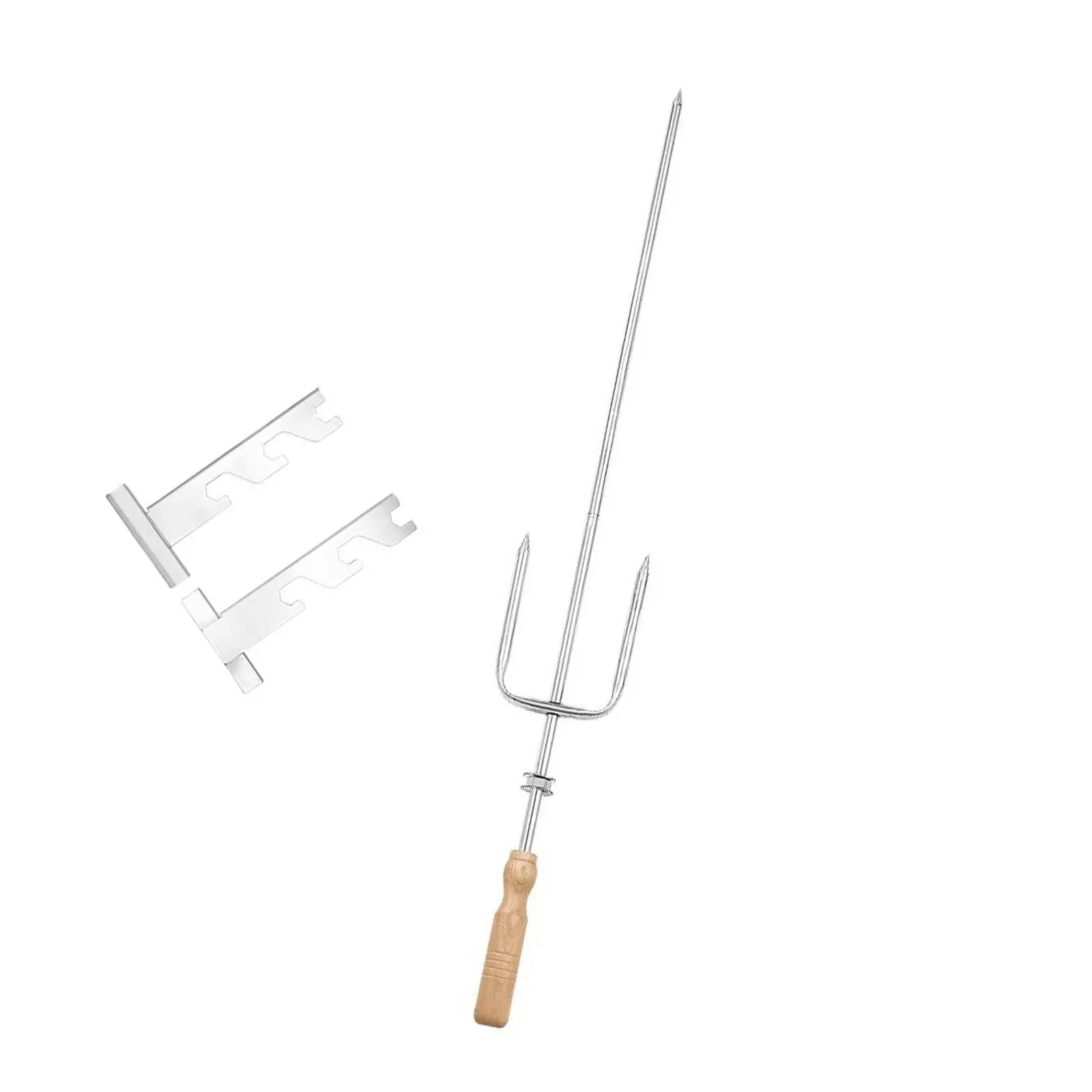 BBQ Fork Grill Skewer Grill Fork Easy to Use Portable Kabob Sticks Cooking Stand for Outdoor Picnic Sausages Backyard Chicken