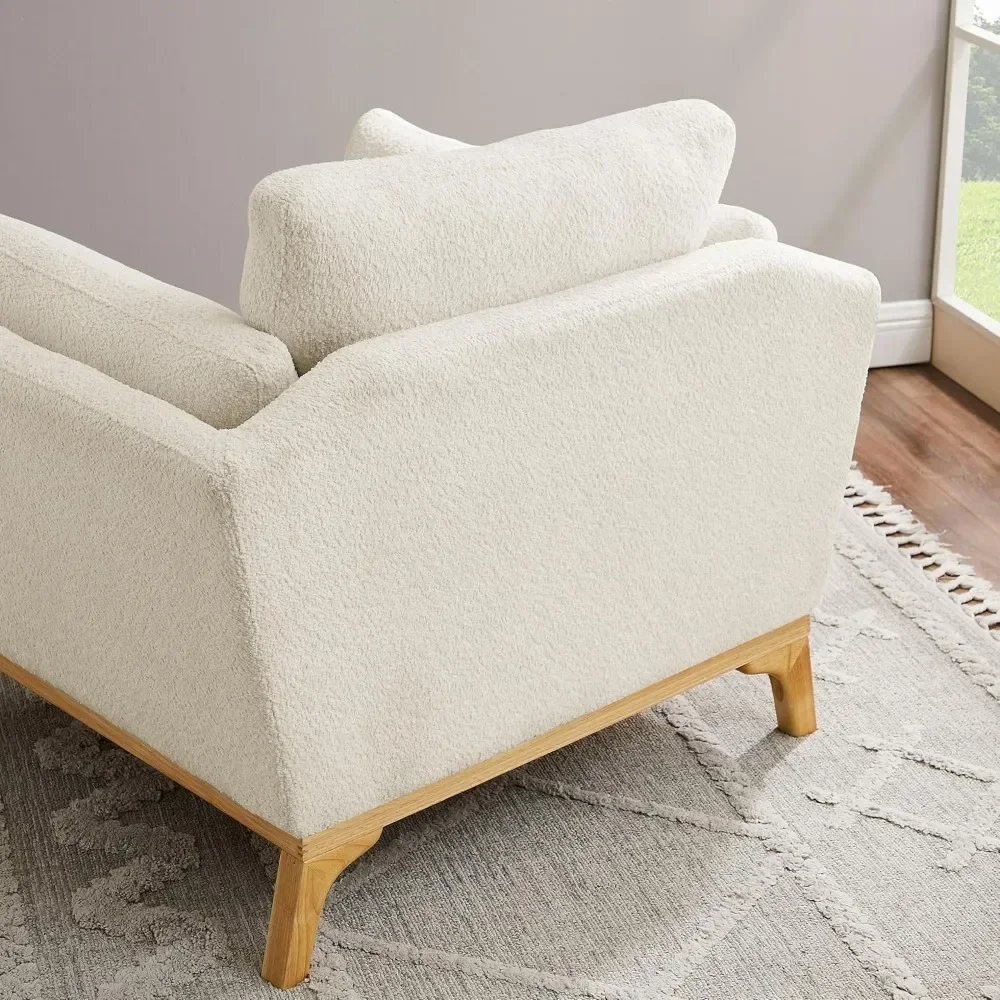 Living Room Chair, Thick Cushion Bedroom Reading Chairs, Comfortable Single Sofa, Accent Chair