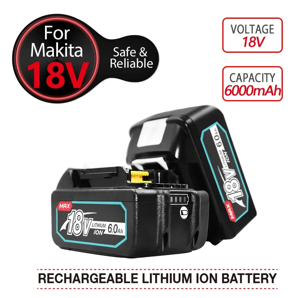 

18V 8Ah For Makita BL1830 BL1840 BL1850 BL1860 BL1850B BL1820 BL1815 LXT-400 Replacement Lithium Battery