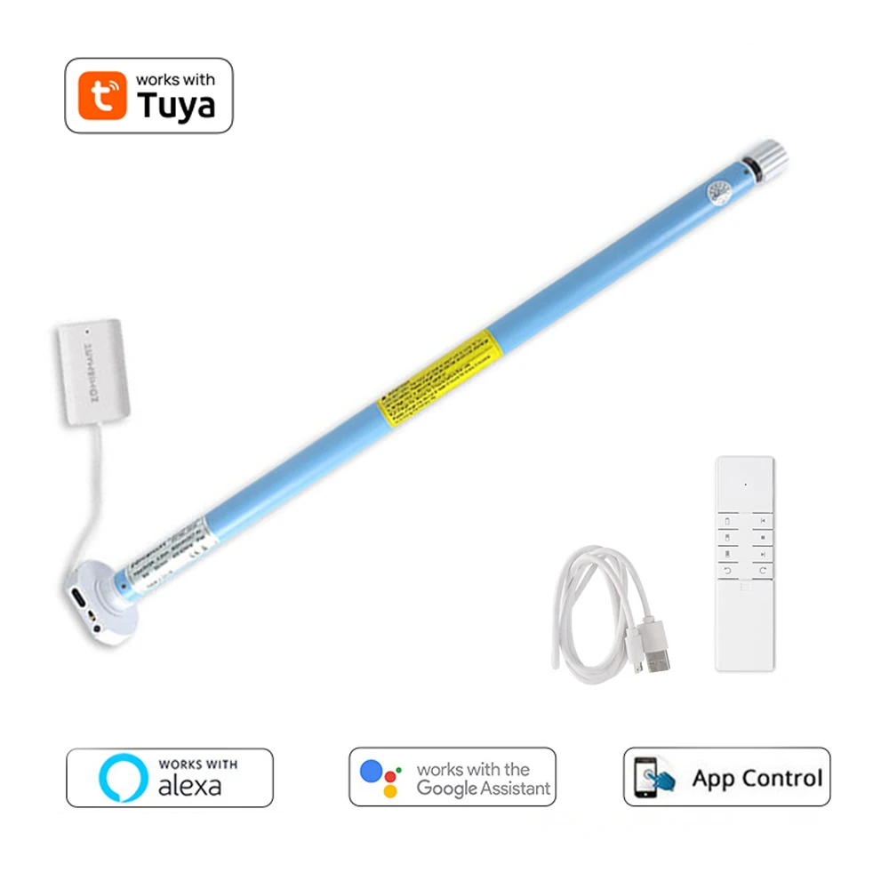 สมาร์ท Zigbee Roller Blind มอเตอร์สําหรับ 17 มม.25 มม.28 มม.แบตเตอรี่ในตัว Alexa Google Home Zemismart ไฟฟ้าผ้าม่านเครื่องยนต์ 1