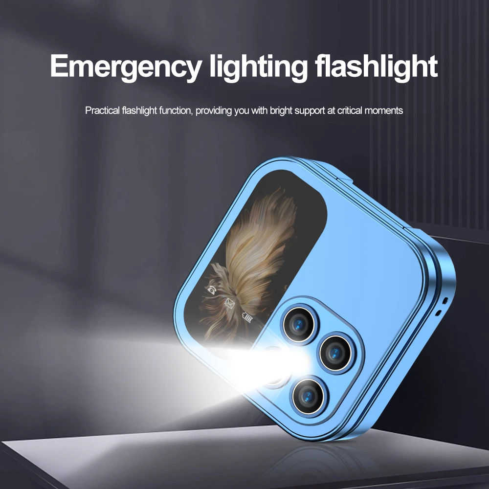 SERVO i17 Mini Flip Mobile Phone 2G Network 1.77inch Screen Dual SIM Flashlight Speed Dial FM Radio Small Fashion Foldable Phone 3