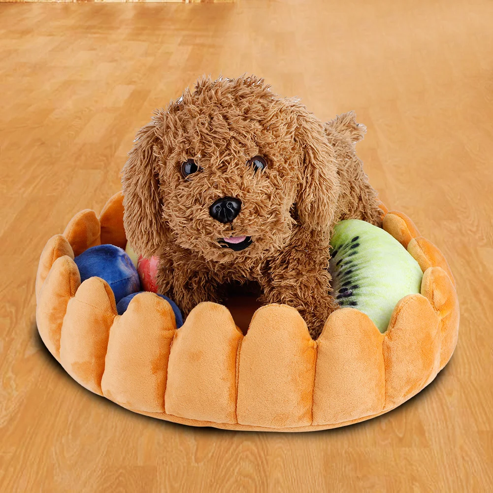 Fruit‑shaped Pillow for Dogs Cute Pets Pad Tart Bed Mat Kennel with Fruitshaped Pillow for Dogs Cats Keep Warm Pets Kennel