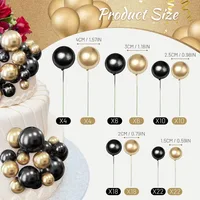 120pcs Black Gold Cake Toppers Balls Decoration Cake Baking Decoration Ball For Birthday Party Wedding Anniversary.jpg