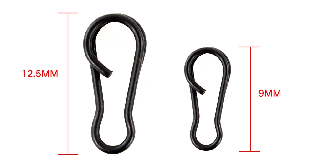 40 stücke Angeln Snap Clips Geschwindigkeit Links Angeln Wirbel Schnell Ändern Karpfen Terminal Tackle Zubehör AG039 – Detail 3