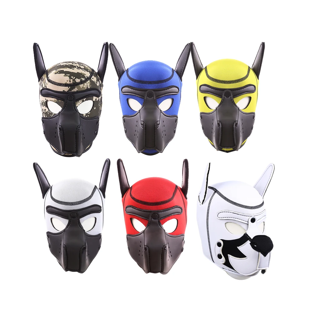 Puppy play mask bdsm valphuva erotisk tillbehör för vuxna_voghion.com