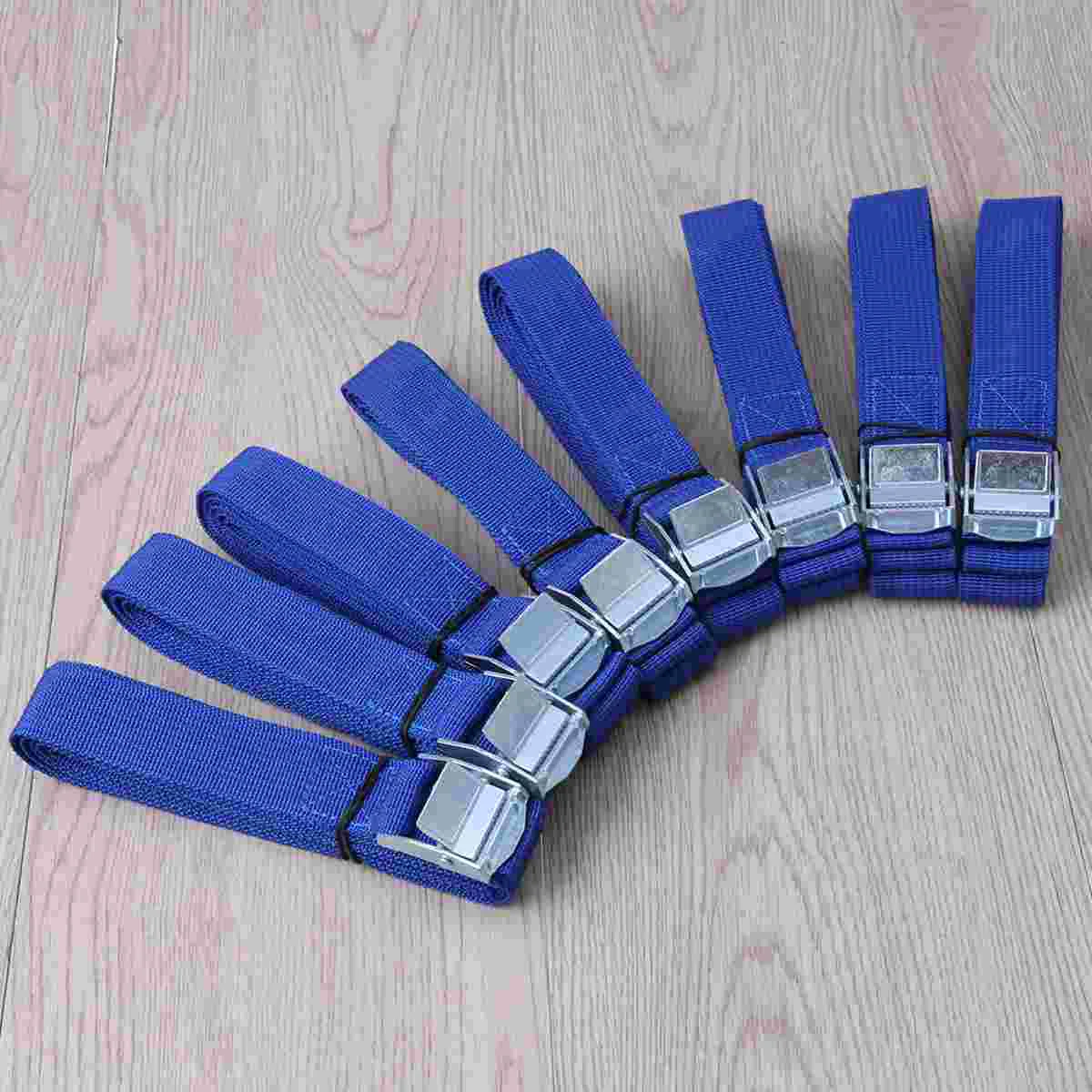 Long Luggage Straps Cargo Tie Down Belts Buckles Lashing Straps Tensioning Belts for Roof Rack Automobile Interior Others