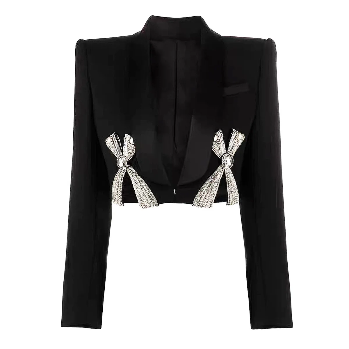 

Women's Set of Tops with Diamond-Embedded Bow Decorations, Half-Length Skirts, and Jumpsuits