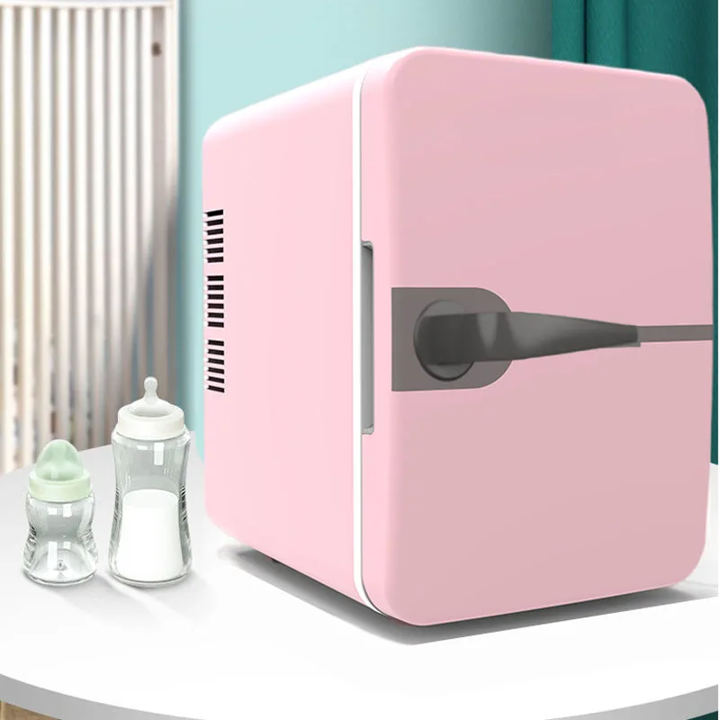 새로운 미니 냉장고 6L 귀여운 메이크업 미니 냉장고 스킨케어 및 스낵용 12V AC DC 110V-220V 쿨러 박스 미니 의료용 냉장고
