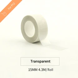 White Transparent Thermal Label Sticker Roll (Transparent 15mm)