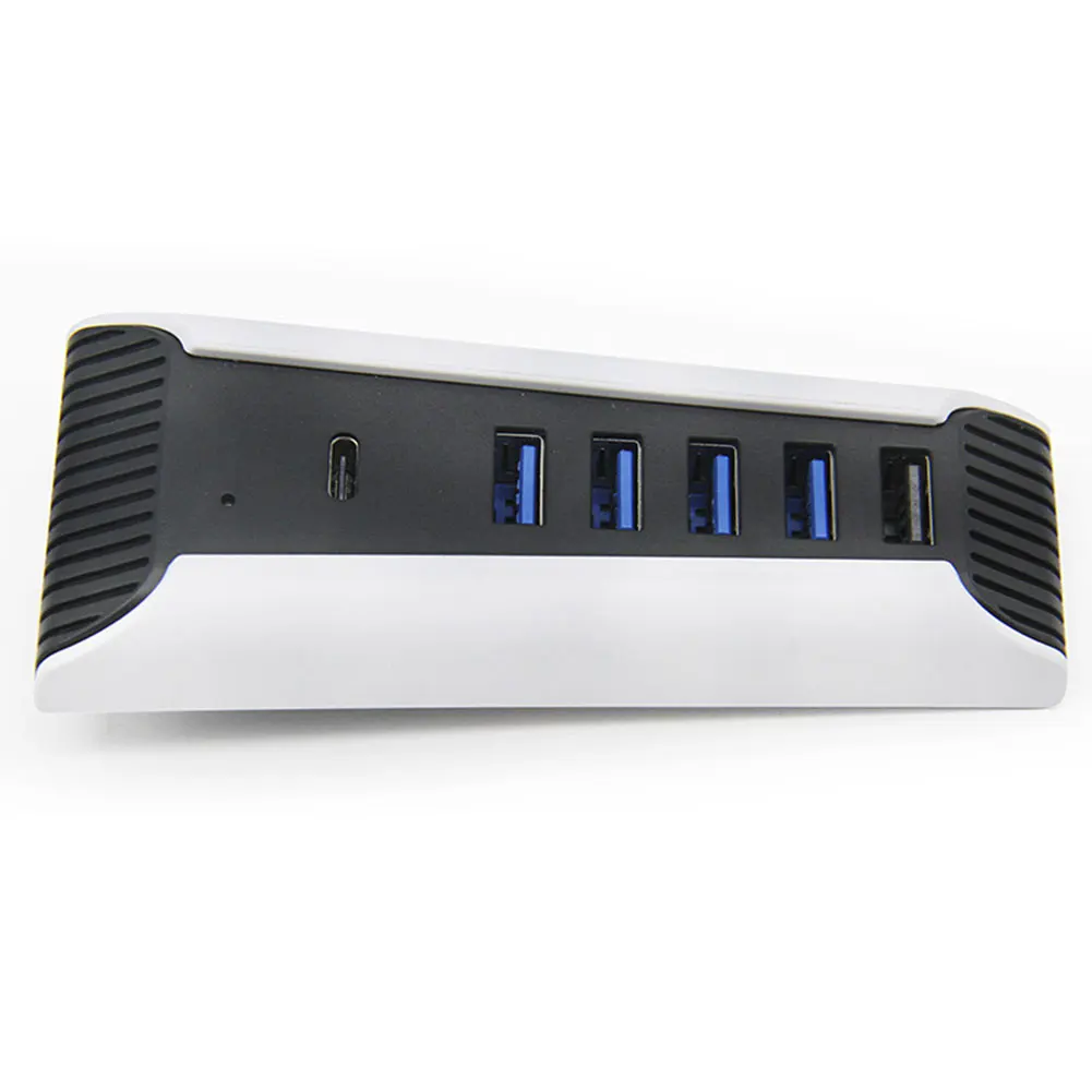 플레이스테이션 5 용 고속 USB 어댑터, PS5 USB 허브 1-5 USB 분배기 확장기 허브, 5 개 USB A 1 개 타입 C 포트