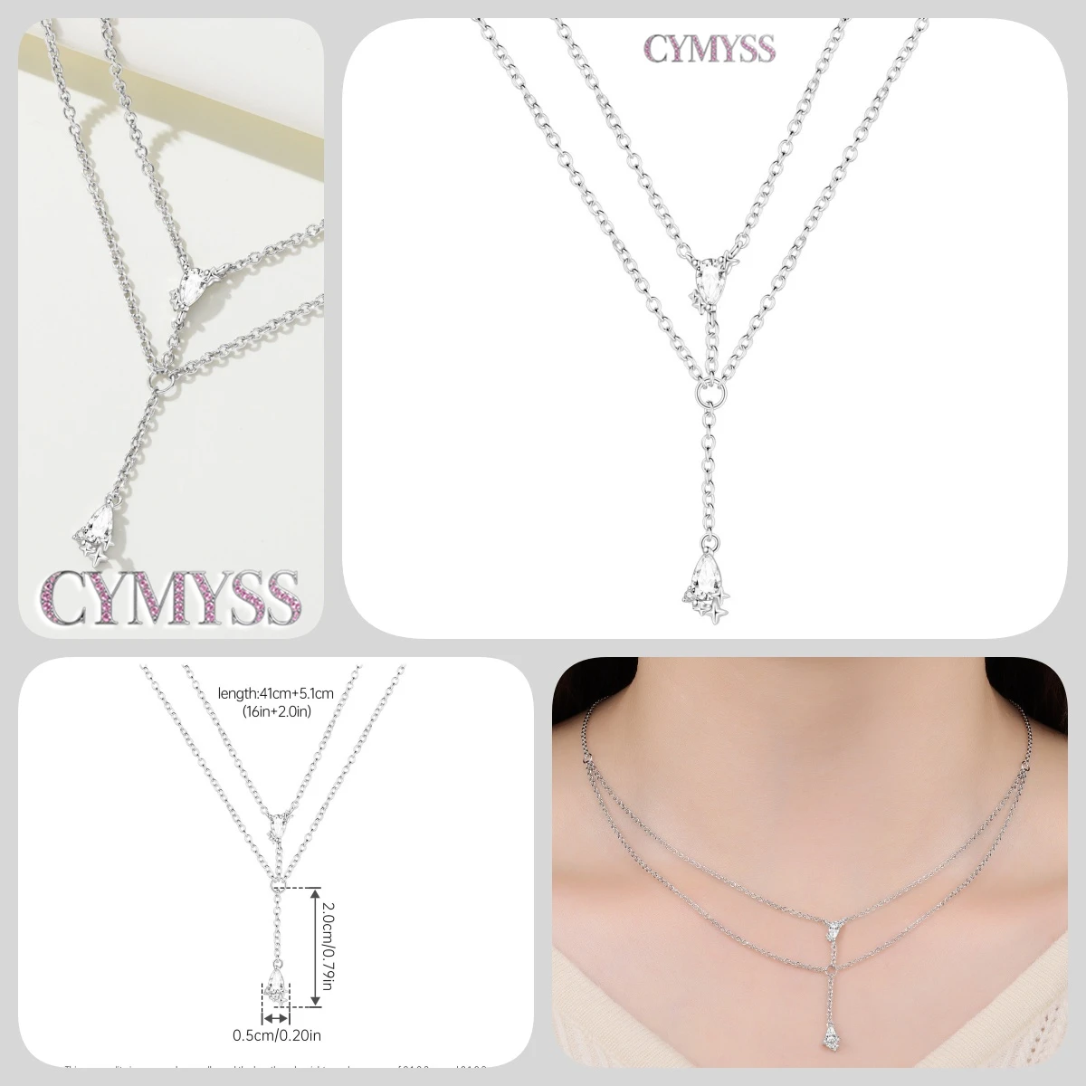 Original Luxus 925 Sterling Silber 3mm Tennis Kette Halskette für Frauen Mode Runde Zirkonia Gold Halskette Schmuck Geschenke – Detail 38