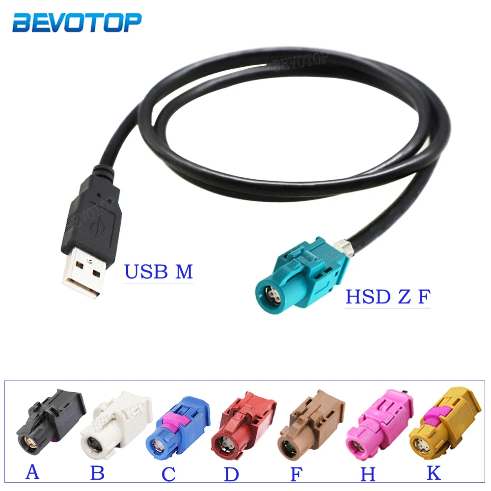 Usb Maschio A 4 Core Hsd A/B/C/D/E/F/G/H/Z Connettore Femmina Hsd A Cavo Usb Cavo Lvds Schermo Di Controllo Dell'Unità Di Testa Dell'Auto Cavo Rcc Nac