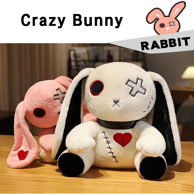 Creepy Bunny Plush Cute Horror Dreadful Easter Rabbit Plushie Toy Spooky Bunny  Doll Stuffed Animal Huggable Pillow For Halloween - AliExpress