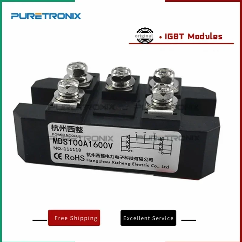 MDS100A-16 MDS100A 1600V 3-Phase Diode Bridge Rectifier 100A Amp 1600V Bridge Rectifier MDS100A MDS100A1600V