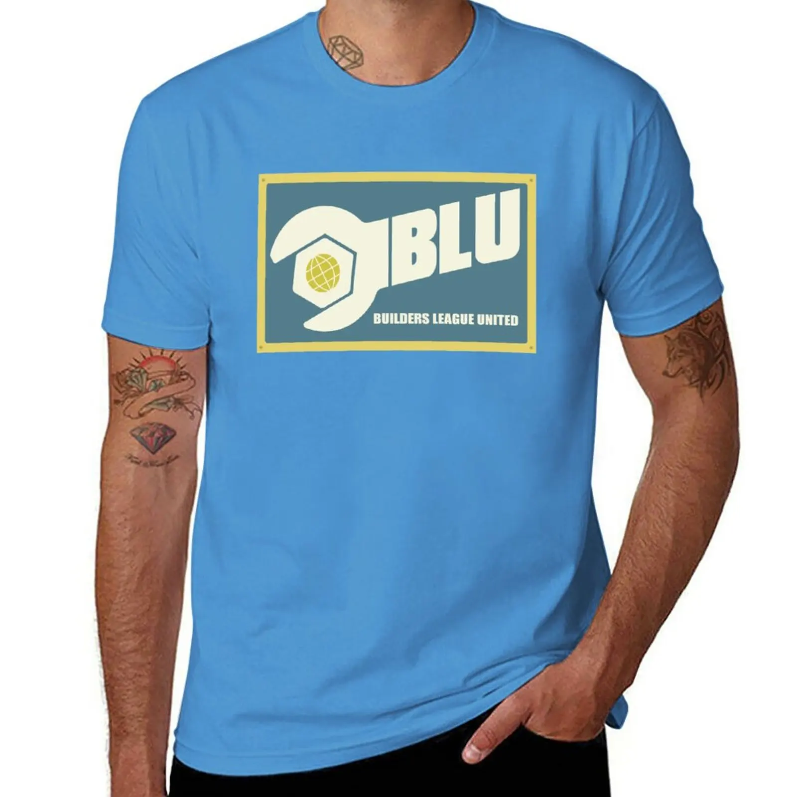New Team Fortress 2 Blu Team T-Shirt Manica Corta Vestiti Estetici T-Shirt Grafiche Da Uomo Grandi E Alte