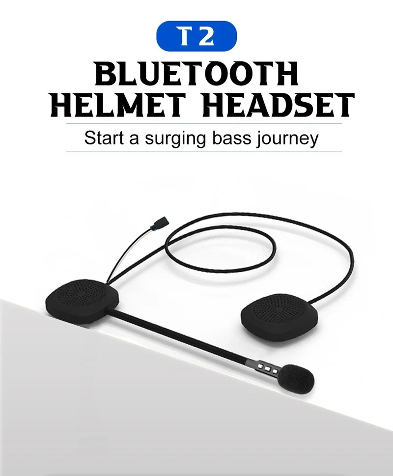 Moto Helmet Headset Bluetooth Ultra-Thin Motorcycle Earphones
