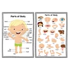 2 PCS English Body Parts Big Card  Early Education for Children Learning Materials Teaching Aids Classroom Wall Decoration 6