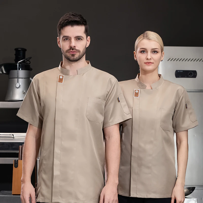 Unisex Chef Jacket Summer Kitchen Shirts Hotel Restaurant Waiter Uniforms Bakery Catering Work Clothes Hotel Cooking Clothes - Image 3