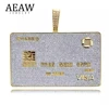 AEAW Custom Moissanite Hiphpop Pendant Iced Out Men Letters solid 925 Silver or 10K Gold Bank Card 1