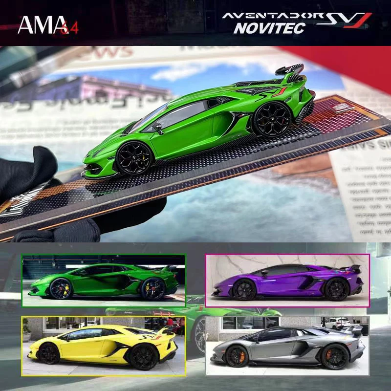 

AMA 1:64 Model Car Lambro SVJ LP770-4 Novitec Resin Running Vehicle W/Independent No. LTD 399