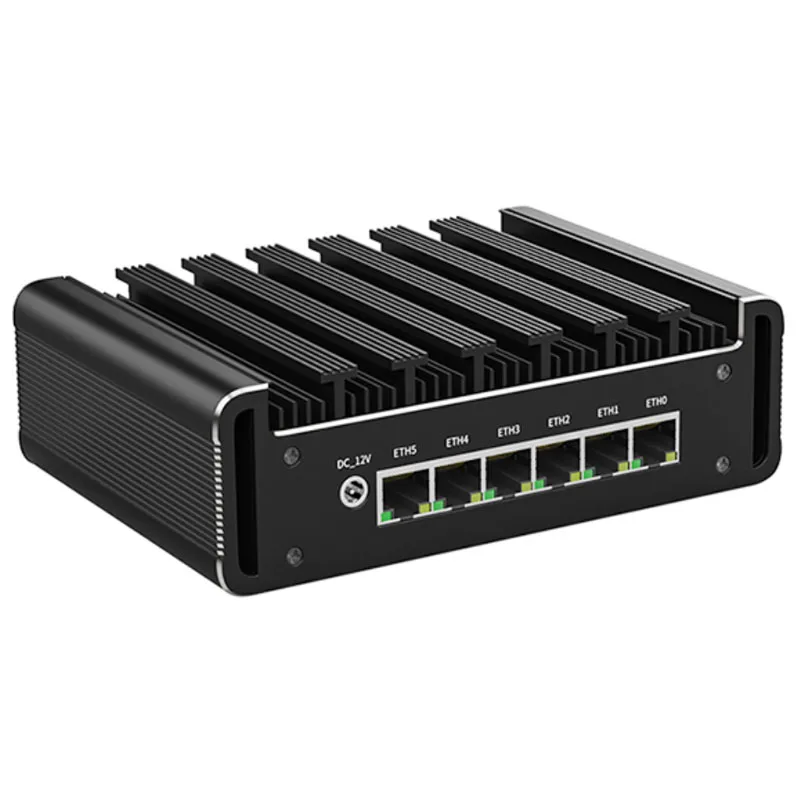 Firewall Router 12th Gen Intel N100 8505 6 x i226-V 2.5G Lan Fanless Mini PC DDR5 DP HD pfSense OPNsense Router PC Proxmox