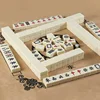 26mm Mini Chinese Mahjong Game Set Portable Traditional Blocks Mahjong 144PCS Party Board Game Two Players Funny 4