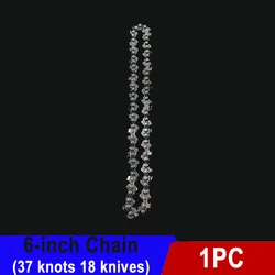 6-Inch Mini Chainsaw Blade and Guide Bar - Steel Chains for Electric Saw - Wood Cutting Tool Accessory Replacement (1pcs 6-inch Chain)