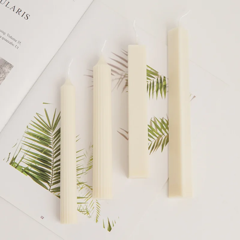 Striped Pillar Candle Mold Kit 6