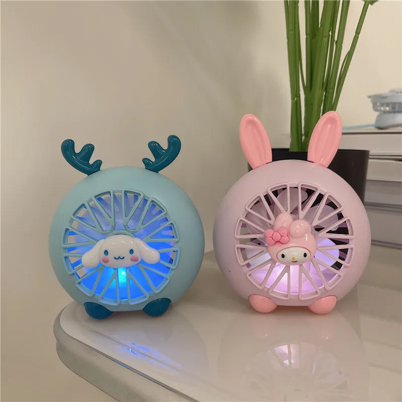 Decor Store Mini Fan Portable Strong Wind 3 Speed Cute Cartoon Desktop USB  Cooling Fan for Kids Room