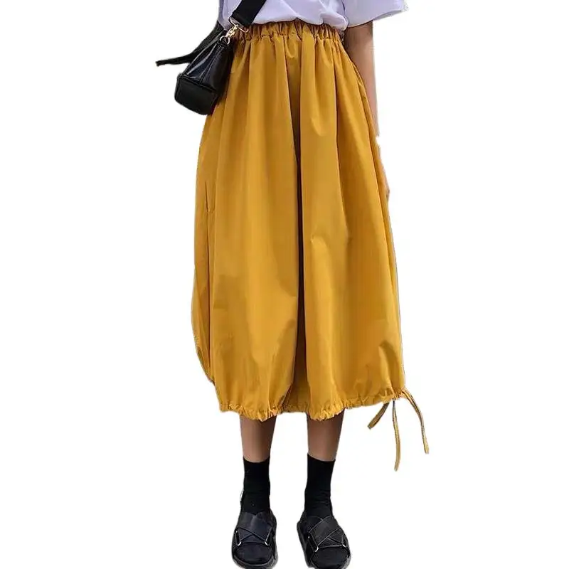

long Skirts High Quality Spring Autumn brand Women' cotton linen Skirt Hot Fashion hip hop Lantern skirt