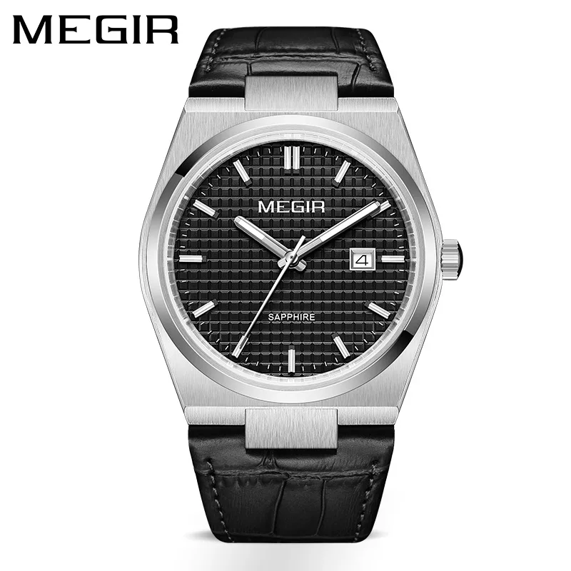

Megir Men's Watch High-end Simple Steel Case Japanese Movement Business Watch Calendar Waterproof Watch 2023 New