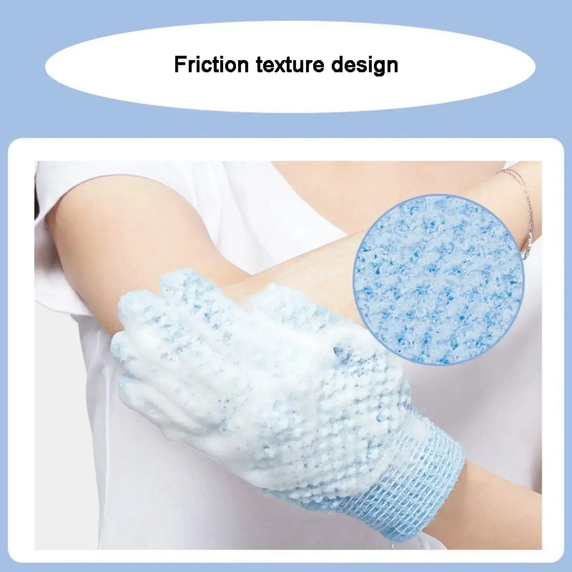 Exfoliating Shower Gloves 1Pcs Cleaning Bath Glove Shower Scrub Body Massage SPA Foam Rubbing Mud Peeling