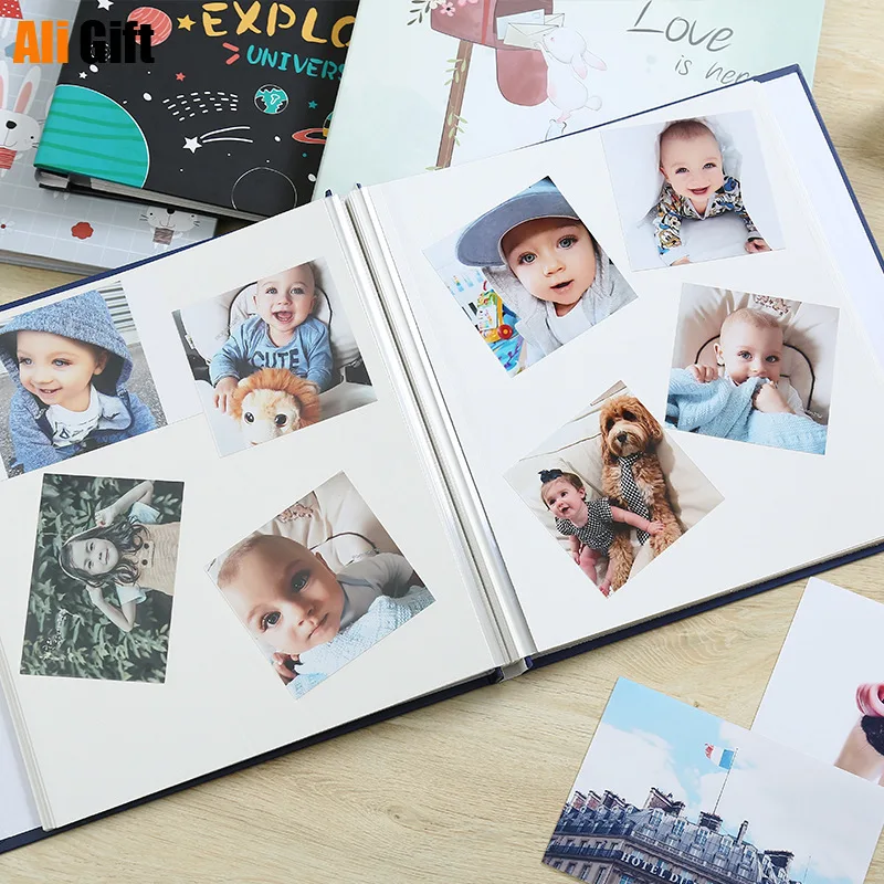High-end Gift Handmade 16 Inch 20 Pages Self Adhesive Photo Album Diy Early  Baby Album Lovers Wedding Book Memory Fotoalbum Foto