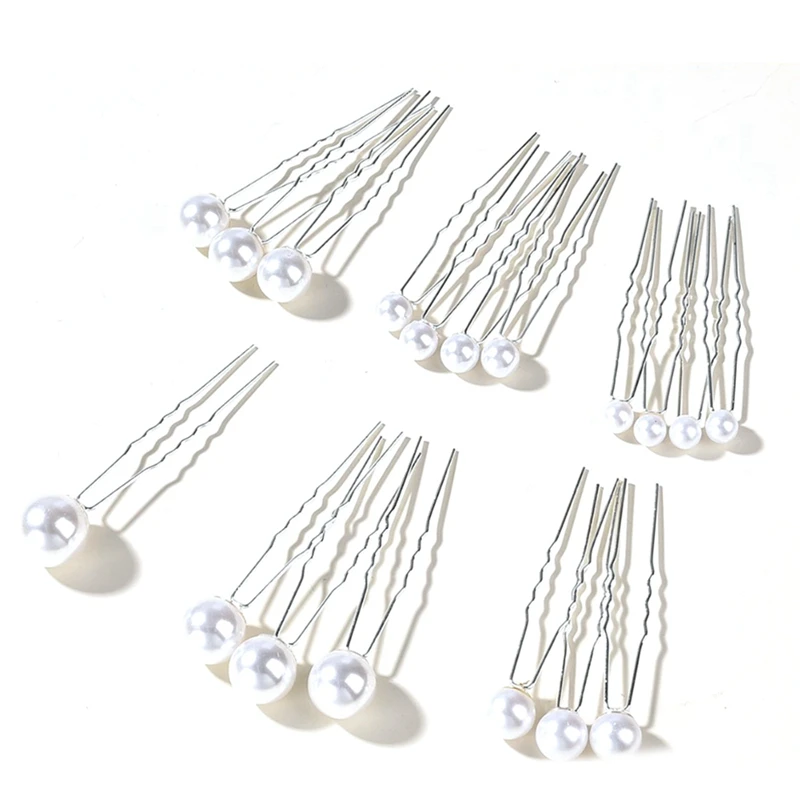 

18 Pcs Bridal Tiara Disc Hairpin Pearl Hairpin Bridal Bridesmaid Girls Hair Accessories