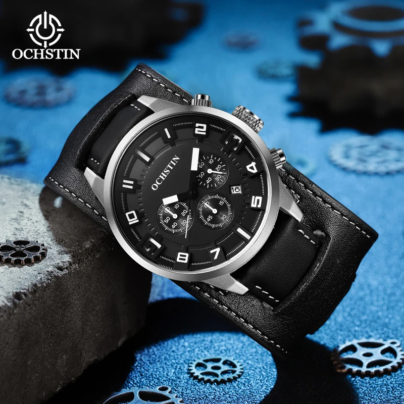 Ochstin's Minimalist and Comfortable Wind Multi functional Quartz Movement Craftsmanship Series 2024 New Men's Quartz Watch