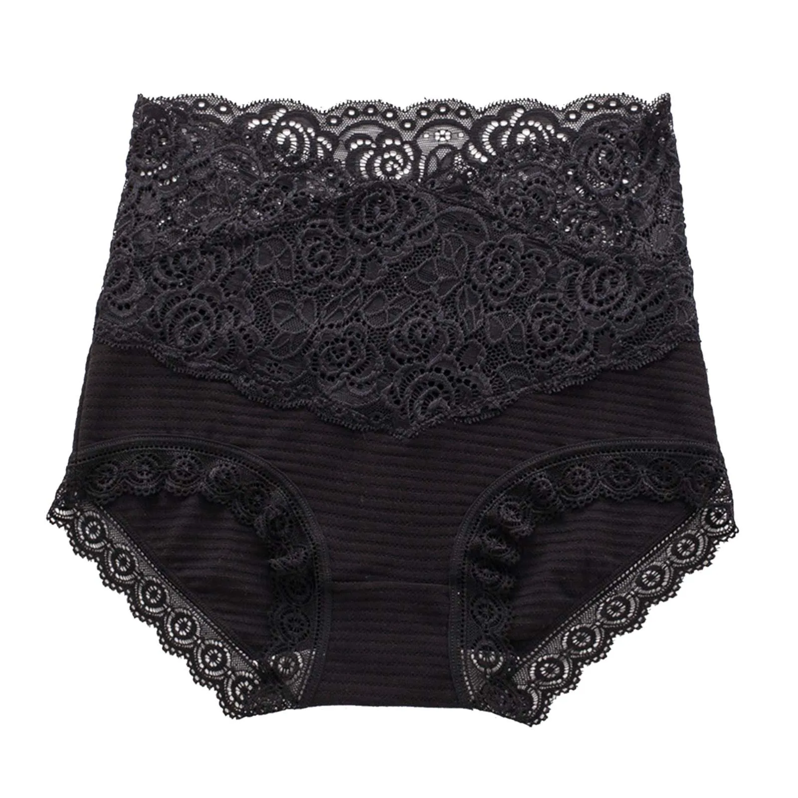 Women's Lace High Waist Briefs High Waist Abdominal Panties Ladies