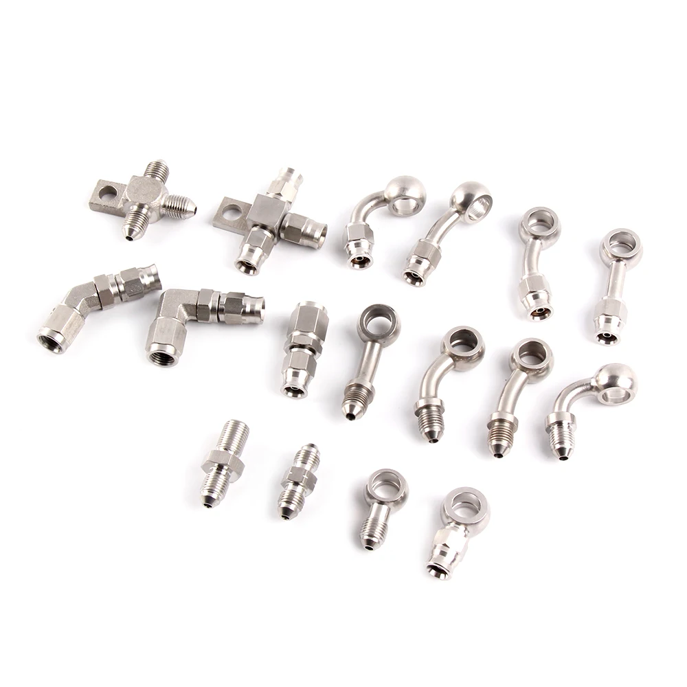 

AN3 Motorcycle Motor Bike Hydraulic Brake Oil Hose Line Banjo Fitting m10x1 stainless Steel 10mm