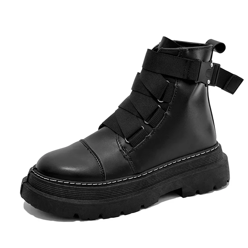 Martin Boots Men's Motorcycle Boots Genuine Leather Trend 2024 Autumn/Winter New Comfortable Men's Boots Large Work Boots