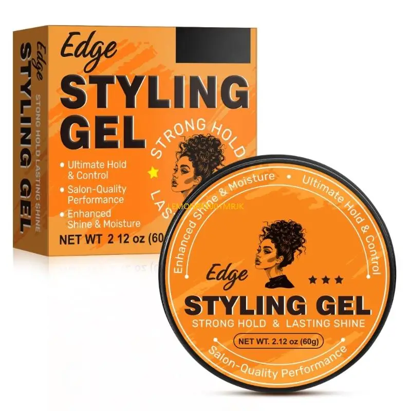 M4YA 60g Strong Hold Hair Gel Practical Hair Styling Gel Long Lasting Styling Easy to Use for Curly Straight