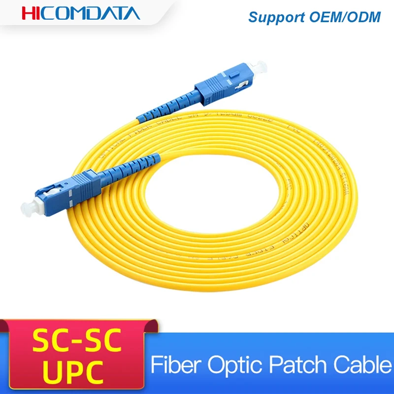 

SC SC Singlemode Fiber Optic Patch Cable SC UPC SM 2.0mm 3.0mm 9/125um FTTH Fiber Patch Cord Optical Fiber Jumper 1m