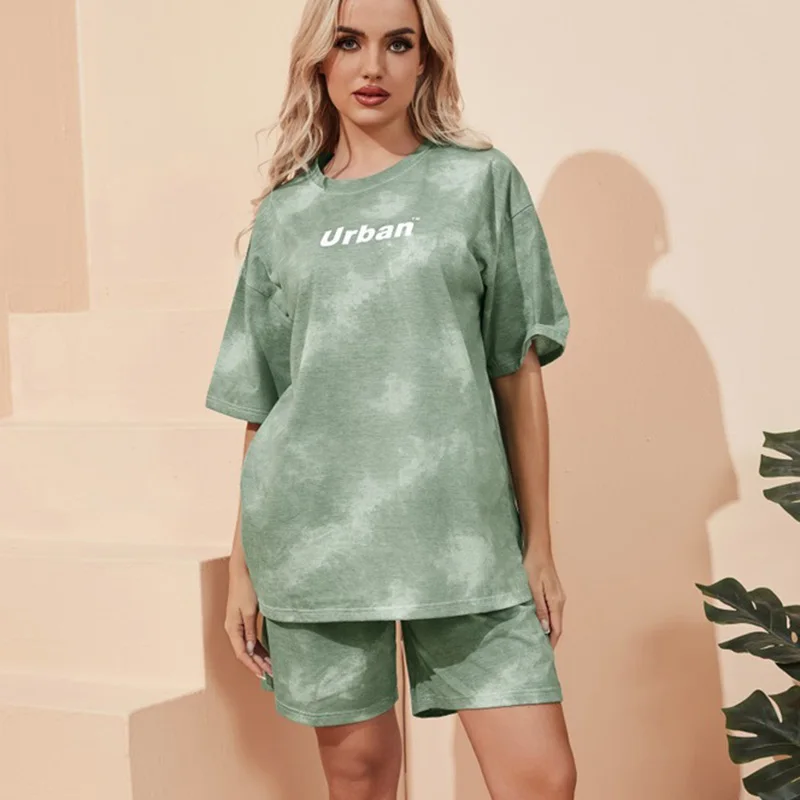 Tie-Dye Two-piece T-Shirt Shorts Loungewear