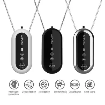 미니 휴대용 공기 청정기, 충전식 음이온 발생기, 크리에이티브 목걸이, 개인 웨어러블 공기 청정기 제거