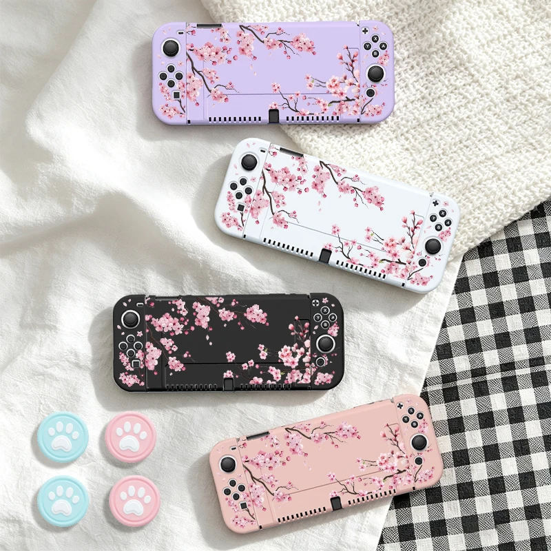 Enhanced TPU Soft Protective Case with Anti-Slip Shockproof Design and Bonus Thumb Grips