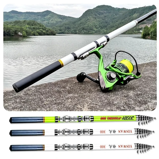 JOSBY Spinning Telescopic Fishing Rod Rock Carbon Feeder Fiber Reel Seat 3M  2.7M 2.4M