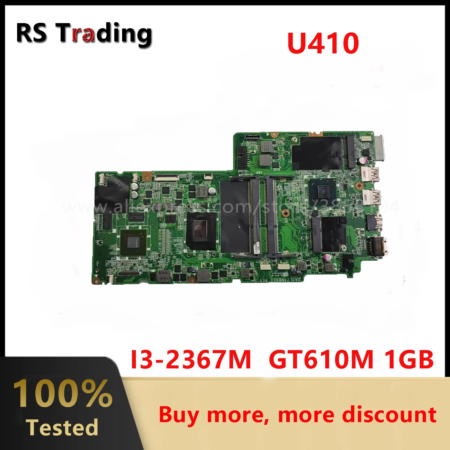 

For Lenovo Ideapad U410 Notebook Laptop Motherboard With I3-2367M CPU GT610M GPU 1GB DA0LZ8MB8E0 Mainboard