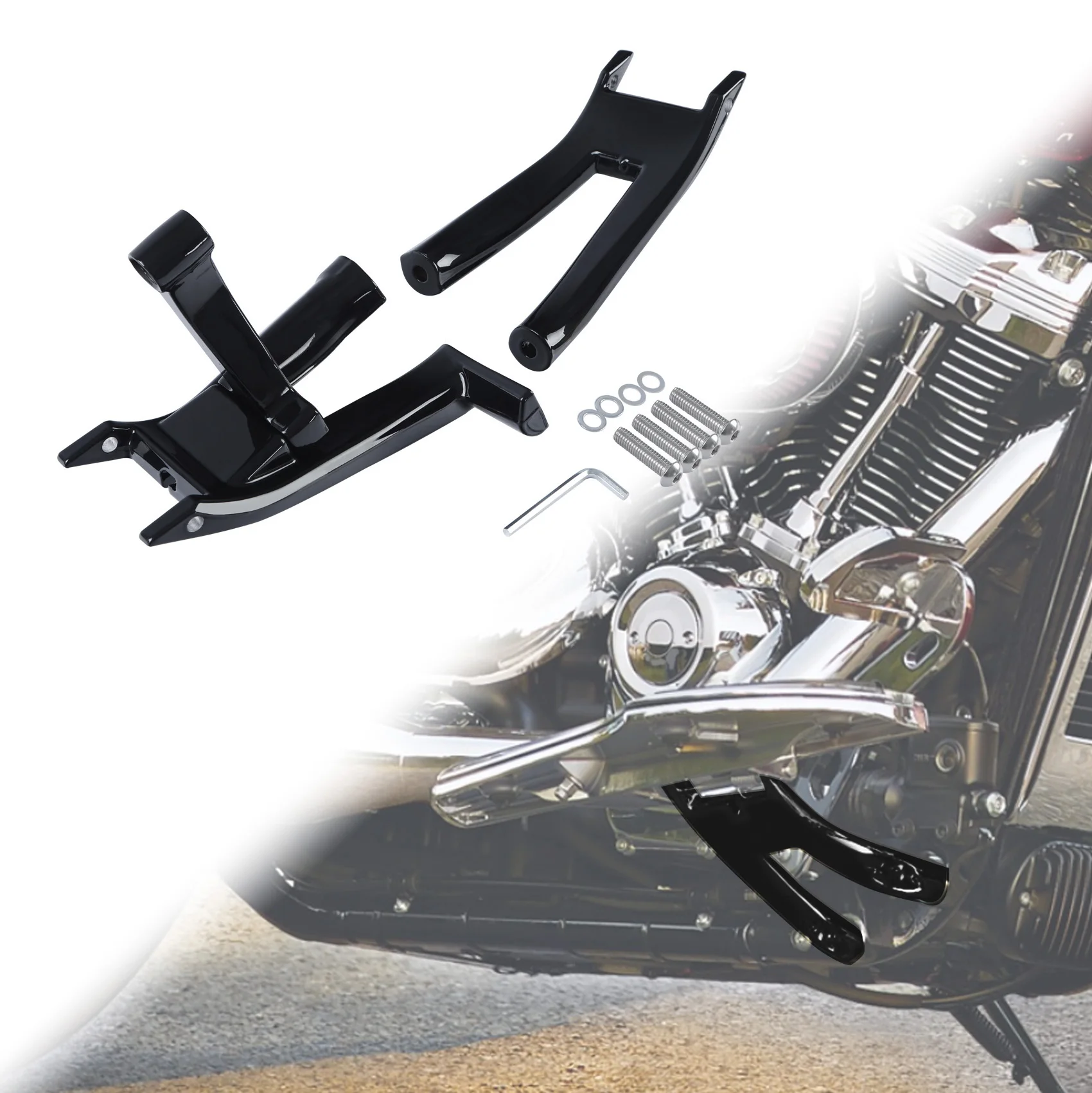 Driver Rider Footboard Mount Bracket Kit For Harley Heritage Classic