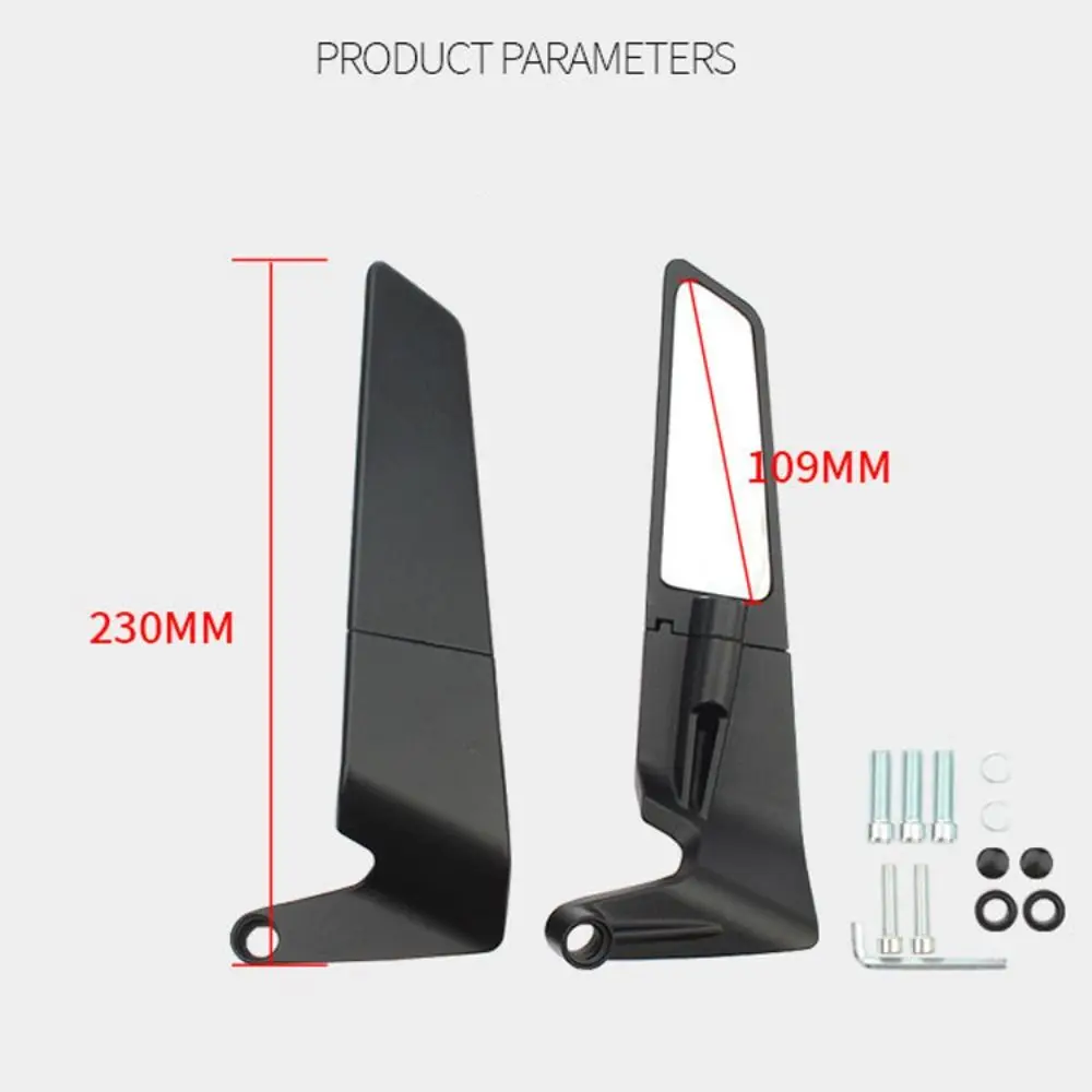 KTM 가와사키 야마하 스즈키용 알루미늄 합금 스텔스 미러 360, 조절 가능한 프로스트 오토바이 액세서리, 1 쌍