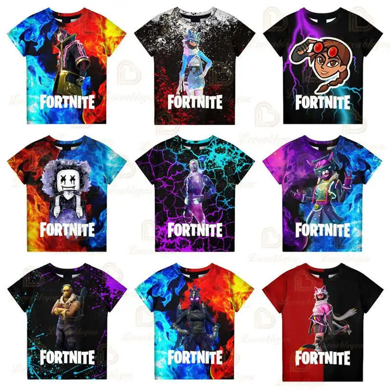 Maglietta 3D Fortnite Shoot Game Battle Royale Victory Sudaderas Bambini Bambini Ragazzi Ragazze Top T-Shirt Vestiti Per Bambini