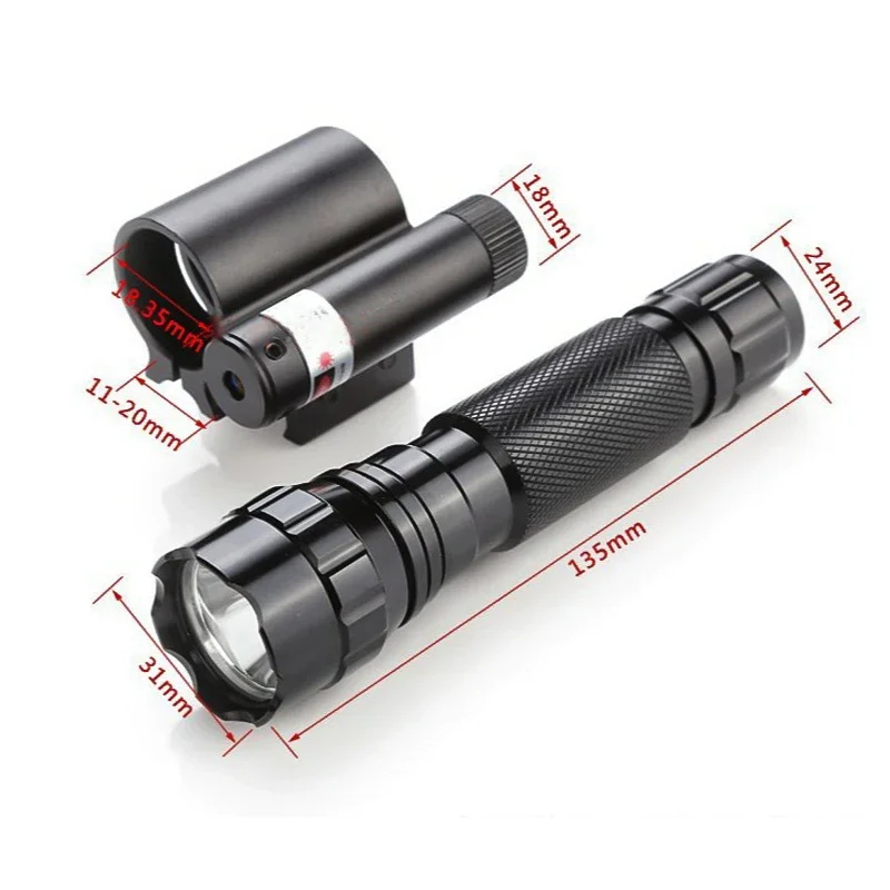 Red/green Laser Rechargeable Flashlight Laser Sight for FAL G36 AK-47 M16 SCAR FAMAS, laser sight